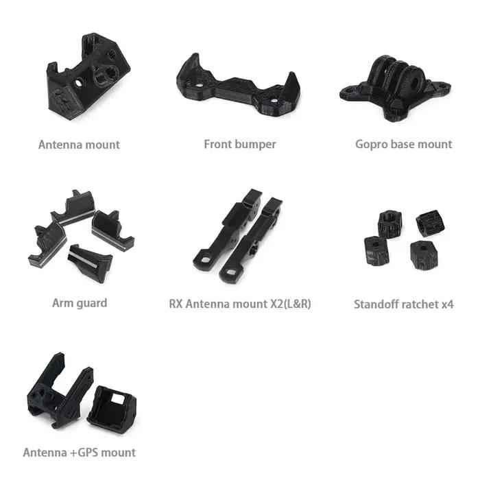 Kit de pièces en TPU O3 pour cadre Volador II 5-6 pouces imprimé en 3D par FlyFishRC