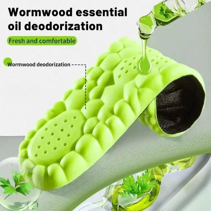 Semelles intérieures sport 4D super douces pour chaussures, coussinets d'absorption des chocs pour les pieds, soutien de la voûte plantaire, inserts orthopédiques pour baskets