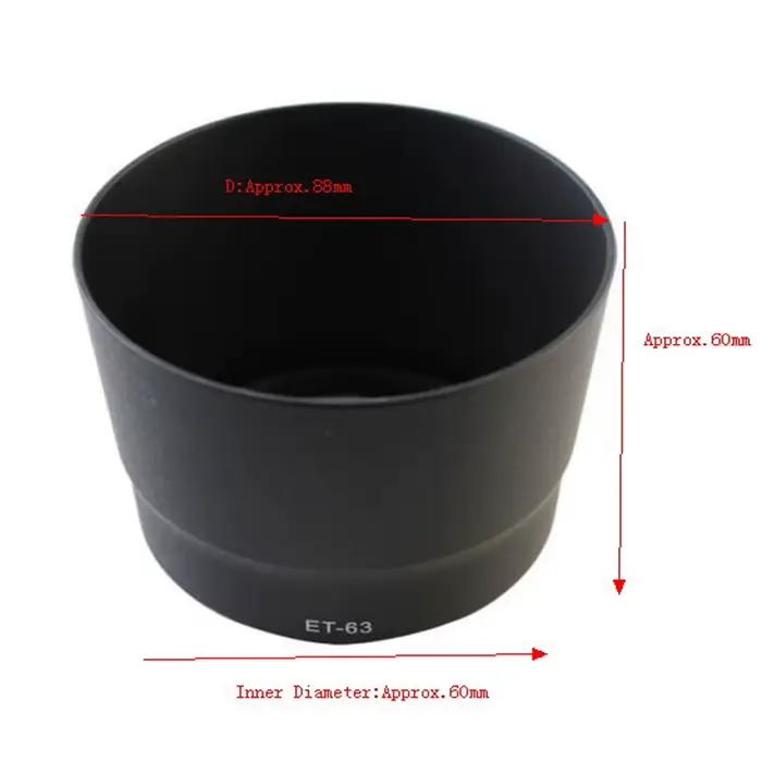 Pare-soleil ET-63 pour objectif Canon EF-S 55-250mm protection contre reflets et éblouissement pour qualité d'image optimale occassions spéciales