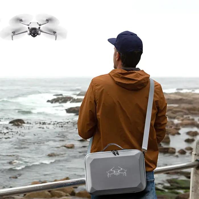 Étui de transport pour DJI Mini 4 Pro Fly More Combo, sac de voyage portable, sac à bandoulière, support pour accessoires RC2 / RC-N2, 3 batteries