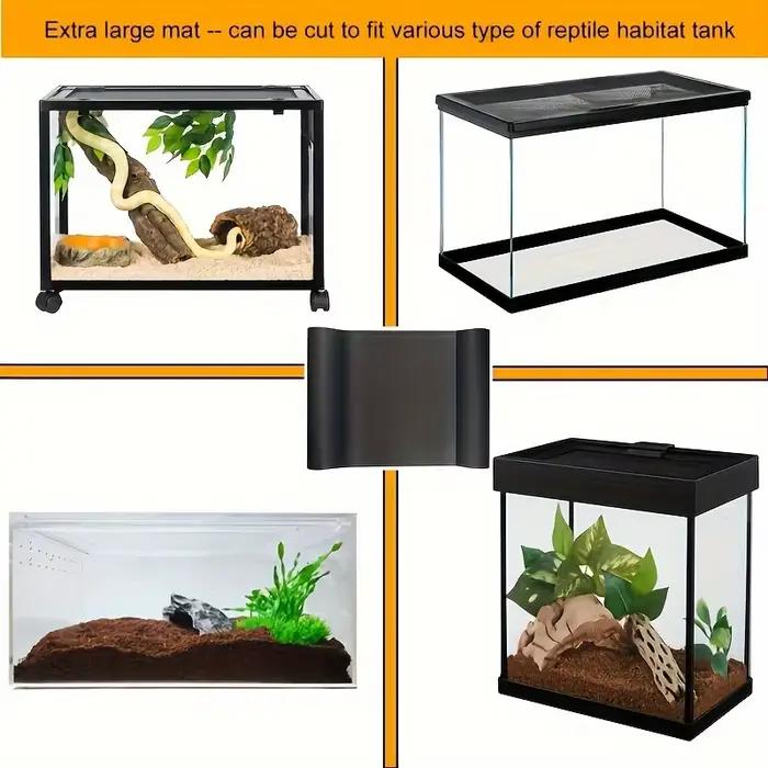 Tapis pour terrariums de reptiles, adapté aux amphibiens, conçu pour les dragons barbus, les geckos léopards, les serpents et les tortues. Coupé sur mesure.