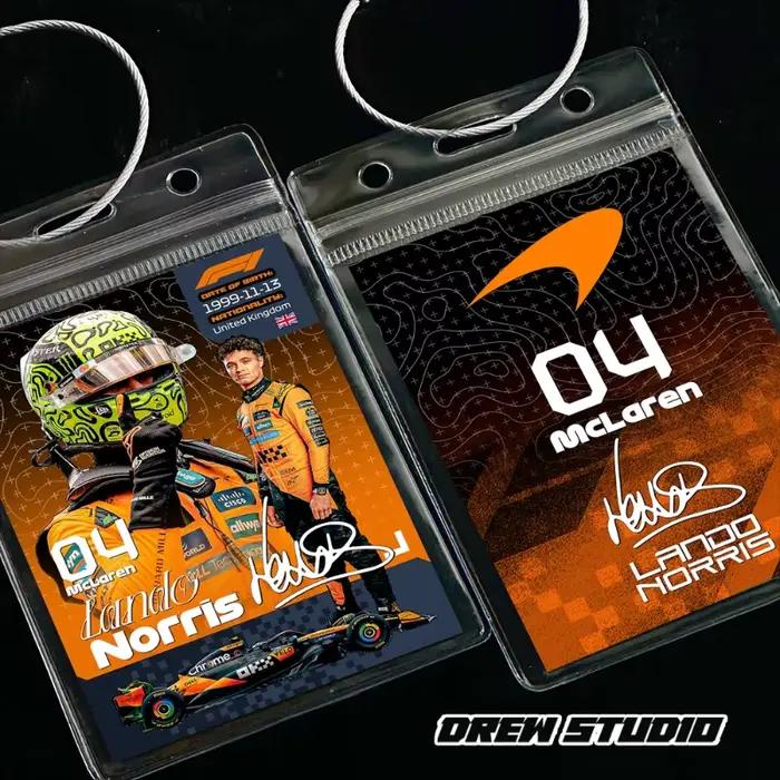 Carte décorative DIY sur le thème de la course F1 (Max Verstappen, Russell, Leclerc, Hamilton) – Souvenir de sport automobile pour les passionnés de F1 du monde entier