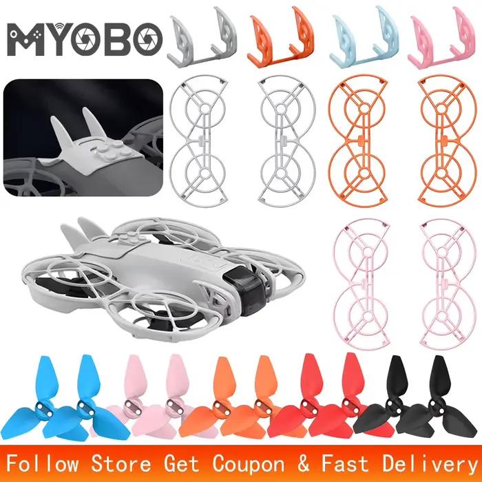 MYOBO pour DJI Neo Kit de protection cardan pare-chocs palette protecteur caméra garde queue de vol pour DJI Neo Drone accessoires décoratifs