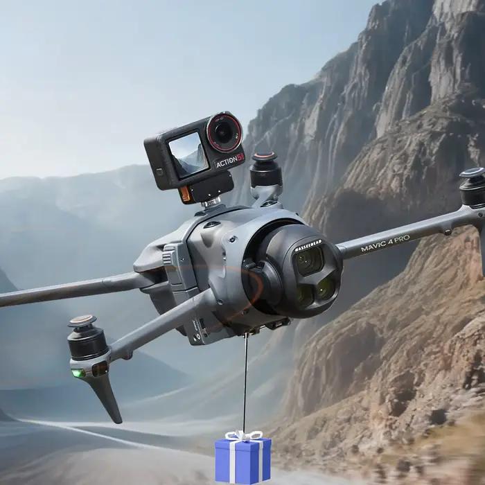 Système de largage aérien pour drone DJI Mavic 4 Pro – Accessoire de livraison/transport de charge utile