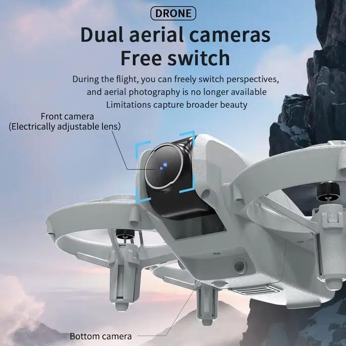 V2 Mini Drone 8K Profession 180 ° Caméra grand Angle HD WiFi FPV RC Dron hauteur garder hélicoptère pliable quadrirotor
