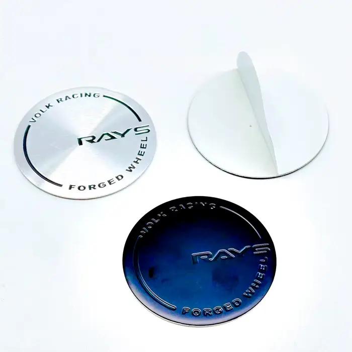 4 autocollants de voiture VOLK Racing RAYS de 45 mm, 50 mm, 56 mm pour emblèmes de moyeu de roue vierge, couvercles de jante et accessoires de style
