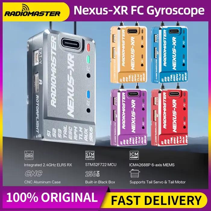 Contrôleur de vol d'hélicoptère Radiomaster NEXUS-XR FC avec récepteur ELRS double intégré pour hélicoptère RC et avion à aile fixe