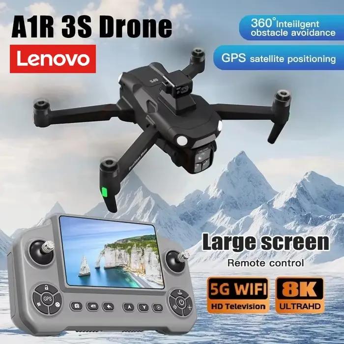 Drone GPS Lenovo A1R 360° Quadricoptère Pliable 8K HD avec Caméra Évitement Obstacles Laser Moteur Brushless WiFi