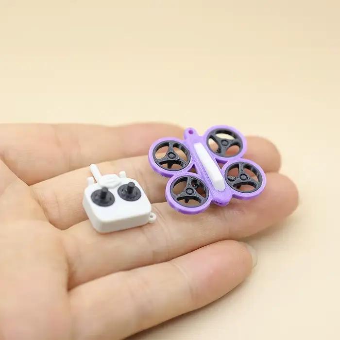 Miniature de drone UAV 1/12 pour maison de poupée, modèle d'avion factice avec télécommande pour les amateurs, accessoires pour la mise en scène de diorama