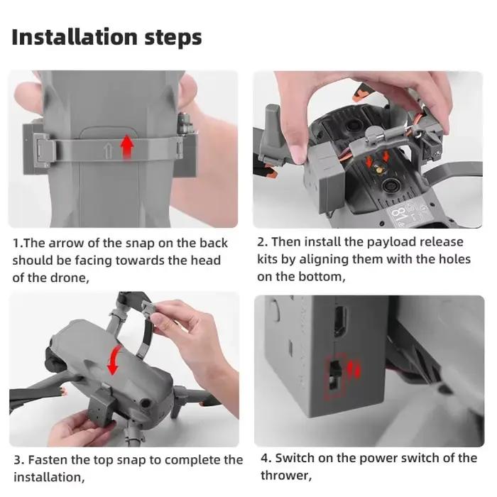 Pour DJI Air 3 système de chute d'air charge 500g pêche mariage livraison cadeaux Drone lanceur