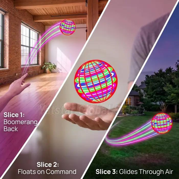 Balle volante magique RC Boomerang Fly Nova Orb Pro Mini Drone Hover Ball avec lumières LED