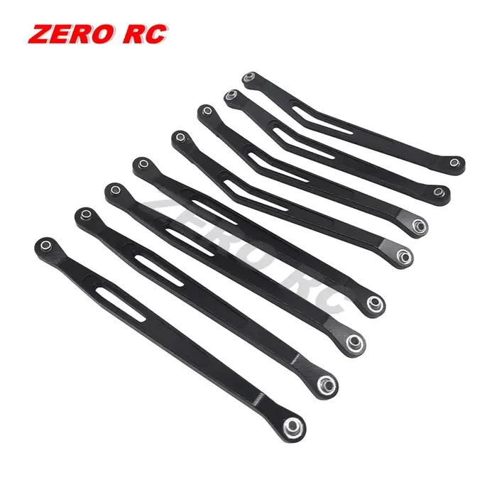 RC-Châssis central en alliage d'aluminium pour camion, enroulement axial, avec 8 bras de tige SUSPEN316LINKAGE, noir, 1/10, 90045, 90018