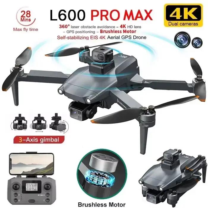 Drone L600 PRO MAX 4K à trois axes PTZ HD