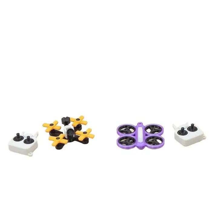 Miniature de drone UAV 1/12 pour maison de poupée, modèle d'avion factice avec télécommande pour les amateurs, accessoires pour la mise en scène de diorama