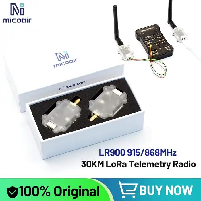 Module radio de télémétrie LoRa MicoAir LR900 915/868 MHz 30 km pour contrôleur de vol Pixhawk / Audupilot / PX4