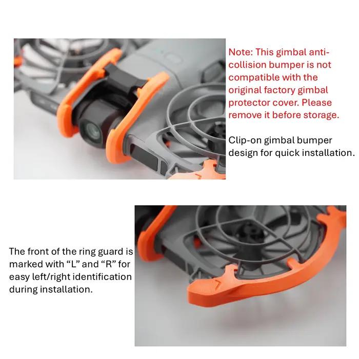 Kit d'accessoires de protection pour drone Neo 2 pare-chocs fibre de carbone hélices protections aile arrière train d'atterrissage TPU flexible occasions spéciales