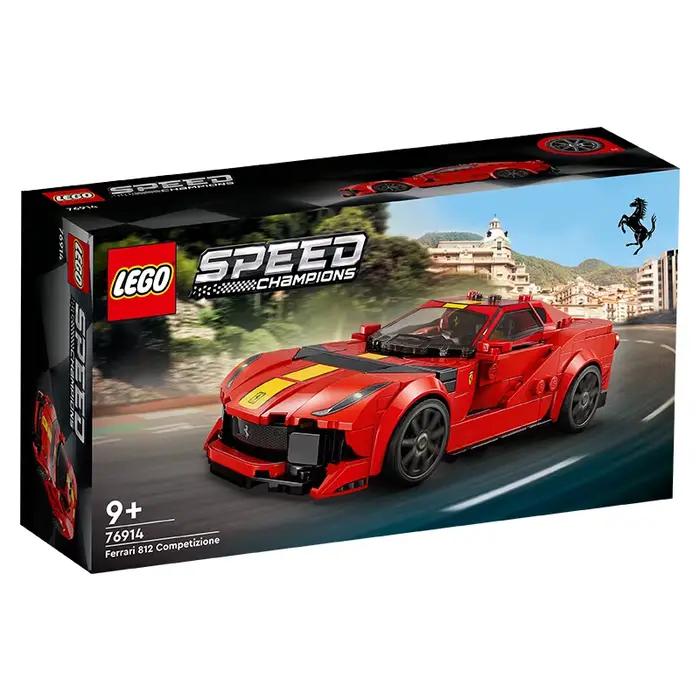 Ensemble de briques LEGO Super Racing Series 76914 Ferrari 812 Competizione Sports Car, décoration de bureau, collection de loisirs, jouet populaire