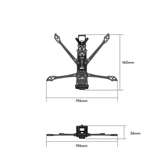 Flywoo Explorer LR 4 pouces Kit de cadre Ultra Compact pour DJI O3 O4 Pro & Walksnail HD longue portée FPV Drone bricolage construire