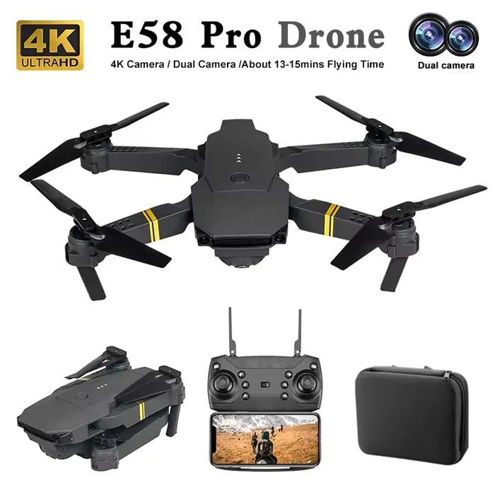 Nouveau E88/E58 photographie aérienne professionnelle double caméra 4K HD Drone grand Angle évitement d'obstacles RC quadrirotor jouets cadeaux
