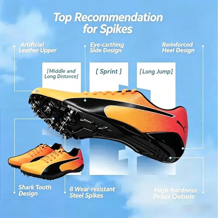 PUMA Track Sprint & Middle Distance Racing Spikes pour l'entraînement et la compétition 377001-01-03