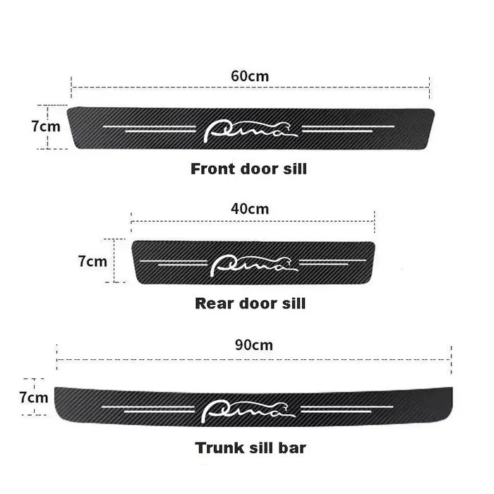 Protecteur de seuil de porte de voiture en fibre de carbone, pare-chocs de coffre, pédale, anti-rayures, autocollants imperméables, couverture pour Ford Puma