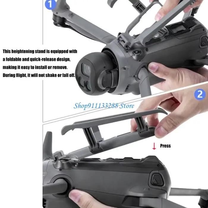 Élévateurs de patins pour drones légers avec conception non-obstructive