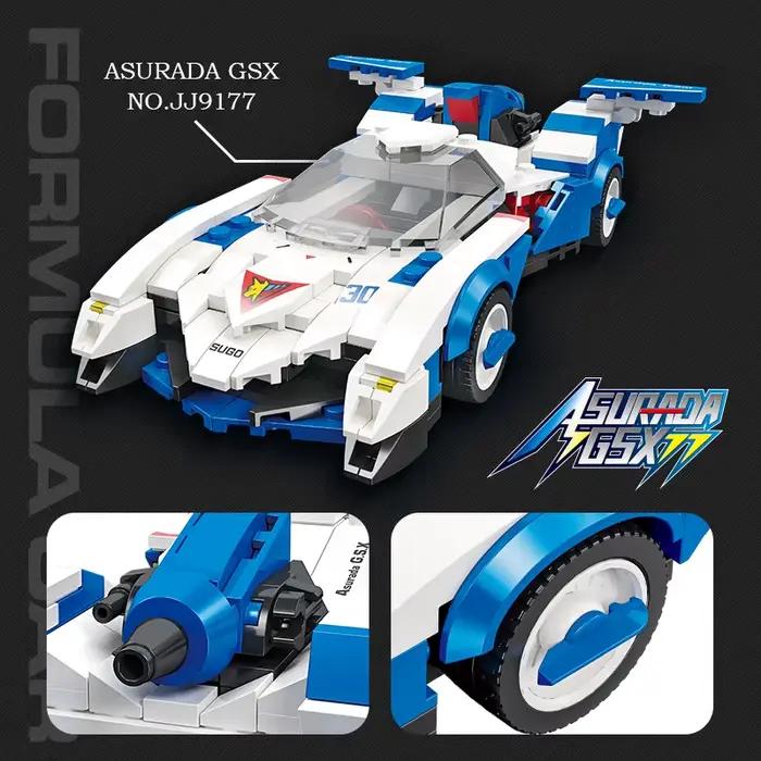 Ensemble de blocs de construction Cyber Formula Asurada & Super Asurada AKF-11 - Kit de modèle de voiture de course d'anime classique pour les fans