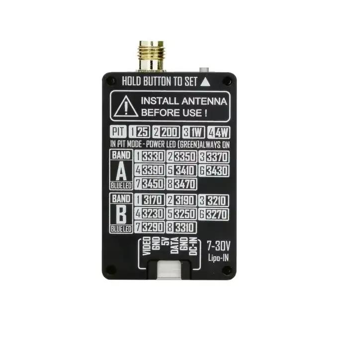 RUSHFPV 3.3G 4W VTX IRC Tramp 7-30V Émetteur vidéo et module VRX 3.3GHz pour drone FPV longue portée