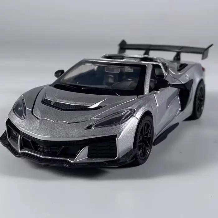 1:32 Chevrolet Corvette C8 ZR1X Piste Version Améliorée Supercar Alliage Modèle De Voiture De Sport En Métal Moulés sous pression et Piste Voiture De Course Véhicules