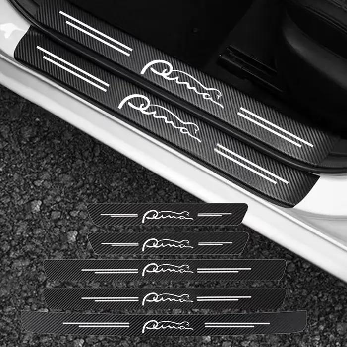 Protecteur de seuil de porte de voiture en fibre de carbone, pare-chocs de coffre, pédale, anti-rayures, autocollants imperméables, couverture pour Ford Puma