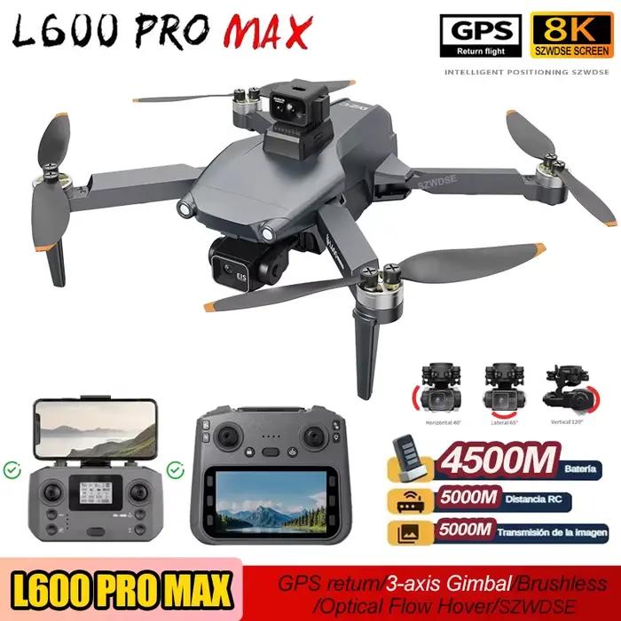Drone GPS L600 PRO MAX Professionnel avec Double Caméra 4K HD