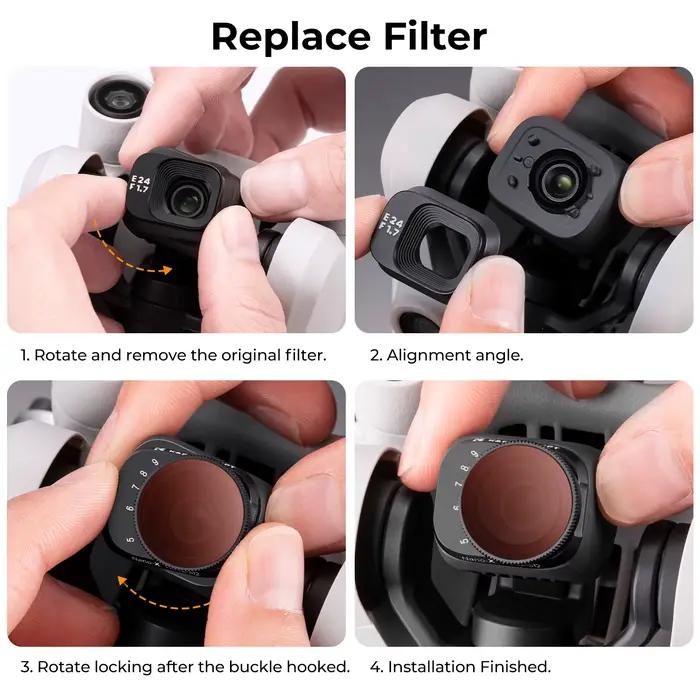 Filtre de drone K&F CONCEPT pour DJI Mini 3 Pro
