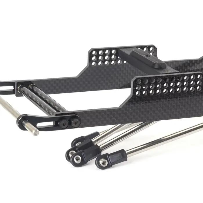 Kit de châssis LCG en carbone Performance RC avec plaque antidérapante Delrin pour plates-formes Comp sur chenilles 1/10 RC Capra SCX10 II