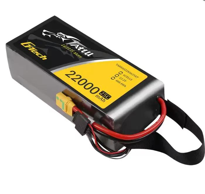 Batterie Lipo TATTU UAV HV 16000mAh 22000mAh 25C 22.2V 6S1P 488.4Wh pour drone agricole