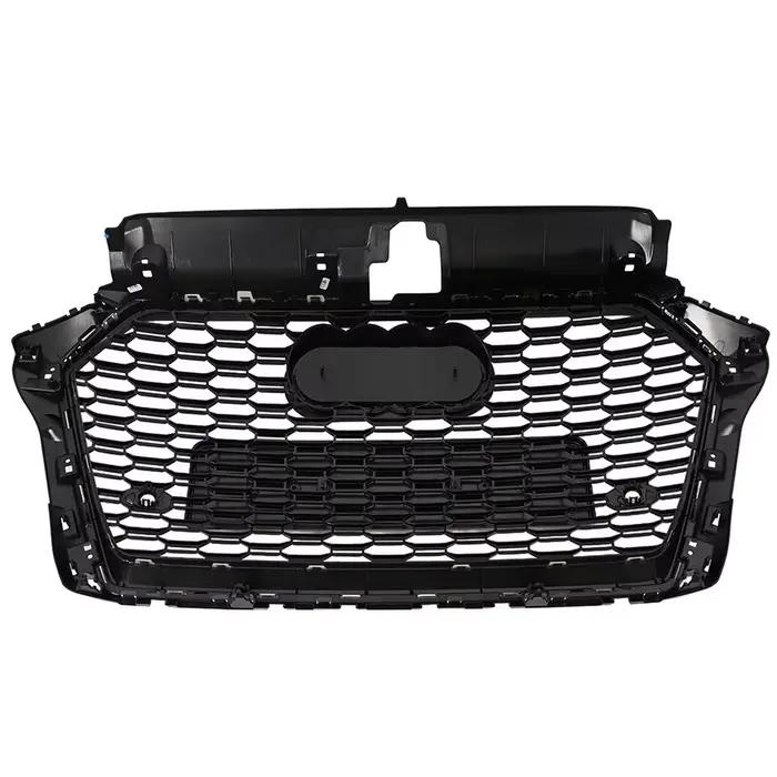 Pour Audi A3/S3 8V 2017 2018 2019 – Calandre avant nid d'abeille style RS3 pour pare-chocs – Pièces auto, grille de capot, kits carrosserie