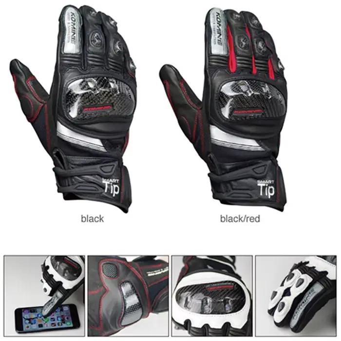Gants de course de moto pour hommes, Gants en cuir, Été Respirant Hurbike GufamilMoto Motocross Cyclisme Gants de protection GK-193