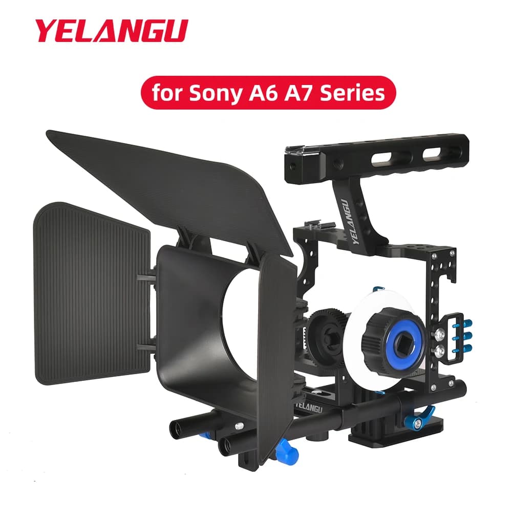 YELANGU Kit de plate-forme de Cage de caméra pour Sony A7S A7 A7R A72 A7RII A7SII A6000 A6500 A6300