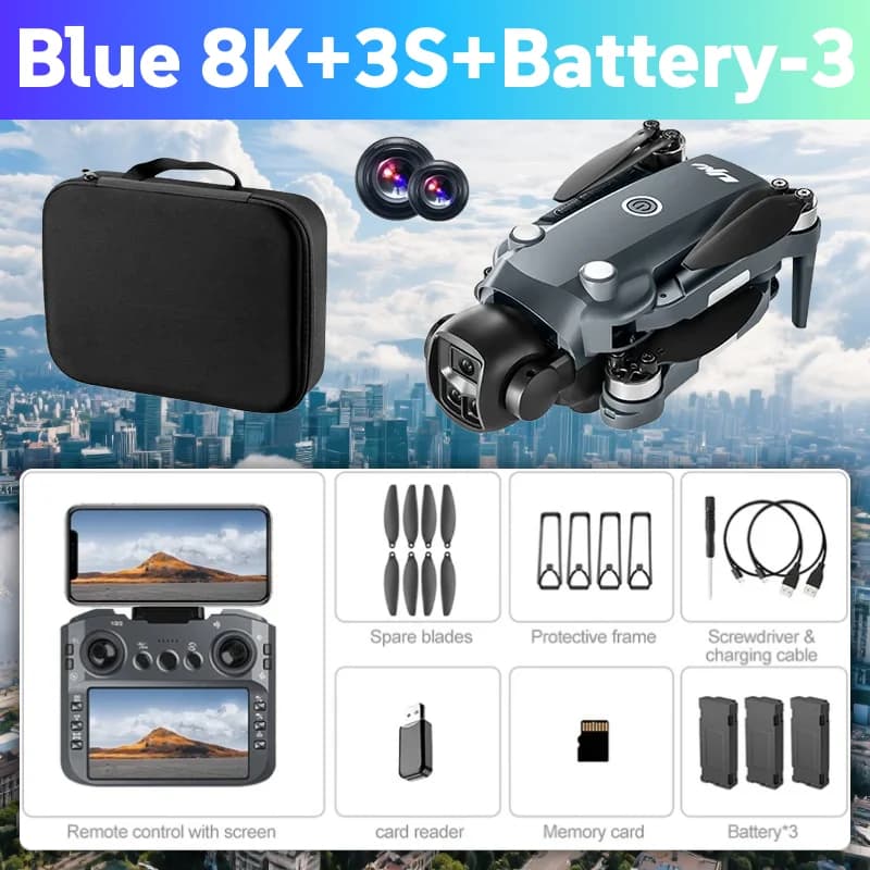 NOUVEAU pour Drone Caméra V988 Authentique 8K Professionnel 4K avec Écran Moins de 249g Télécommande