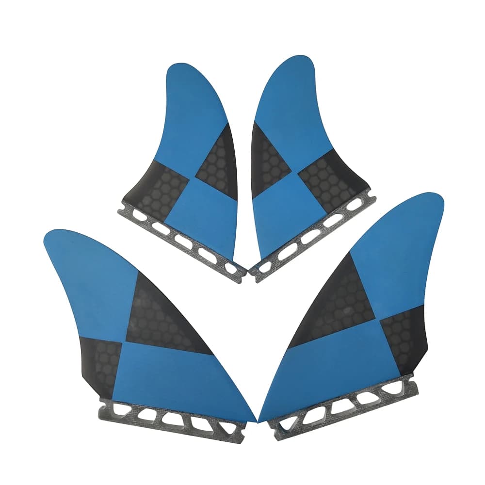 UPSURF FUTURE-Ailerons de planche de surf en fibre de verre, couleur bleue, 4 ailettes en accent d'a