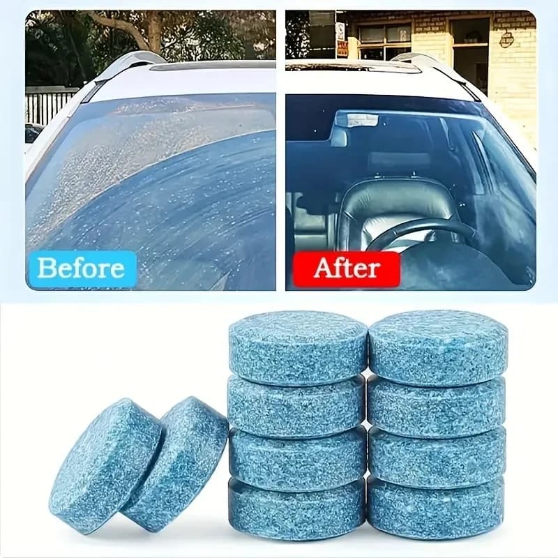 Comprimé effervescent d'eau en verre pour automobile, 10 pièces, liquide d'essuie-glace concentré, e