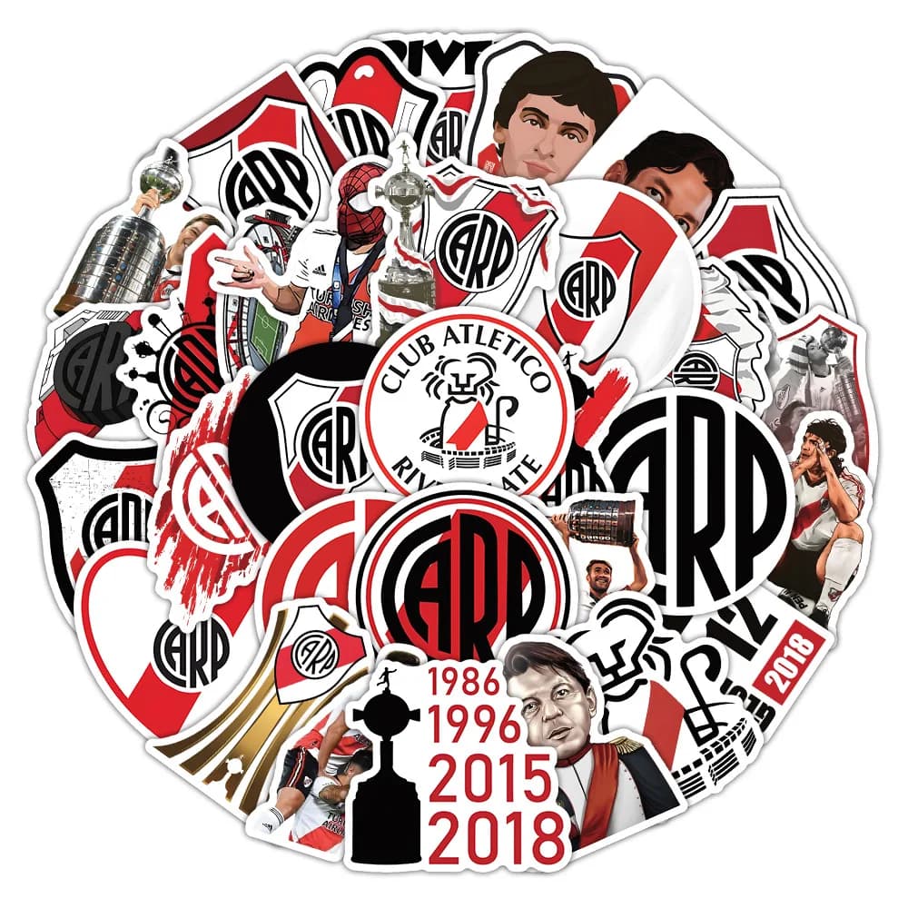 Autocollants de l'équipe Riverbed RIVER PLATE, 50 pièces, décoration personnalisée de l'équipe de Fo