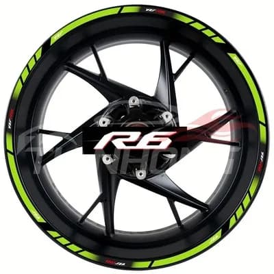 Autocollant de moyeu de roue intérieur et extérieur de 17 pouces, Logo de moto pour YAMAHA YZF R6, j