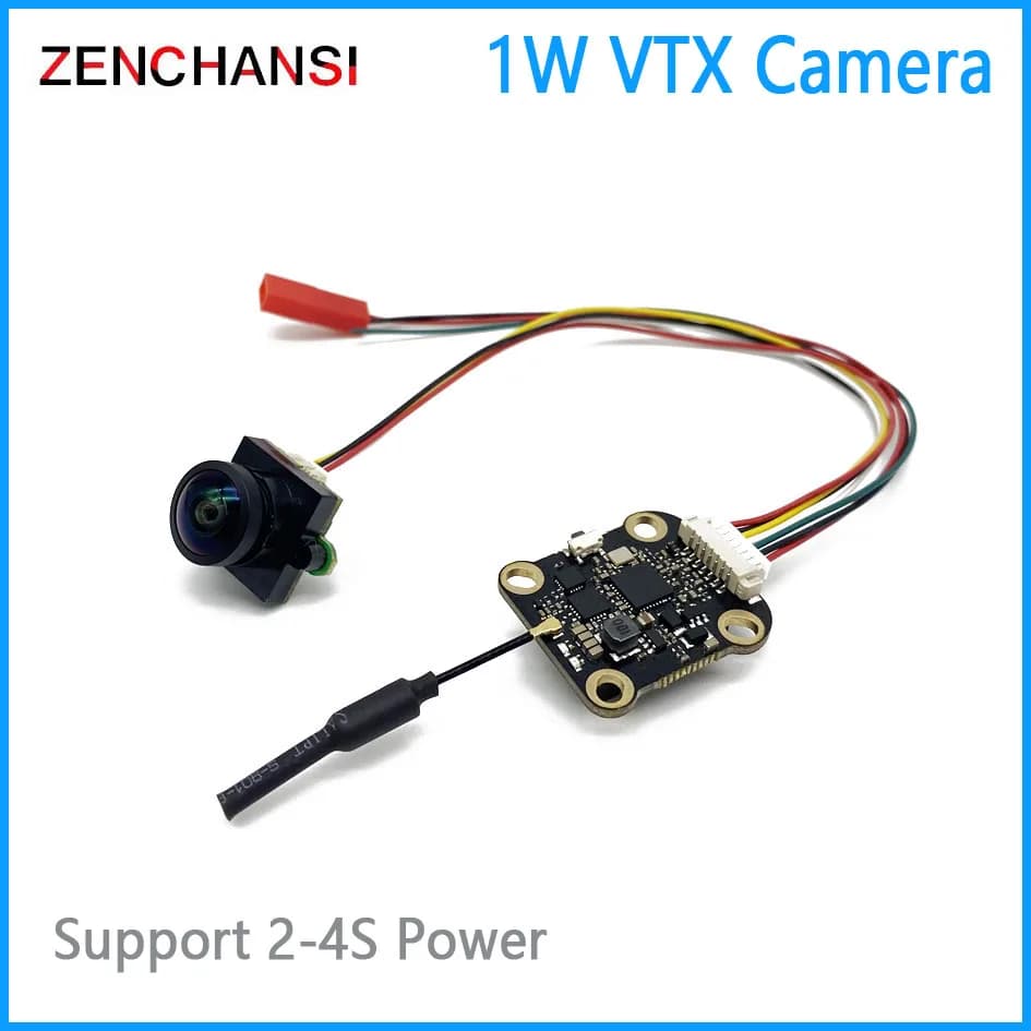 Combinaison fpv de plus de 5km, transmetteur AV sans fil réglable 5.8G 48CH 1000mW et caméra Starlig