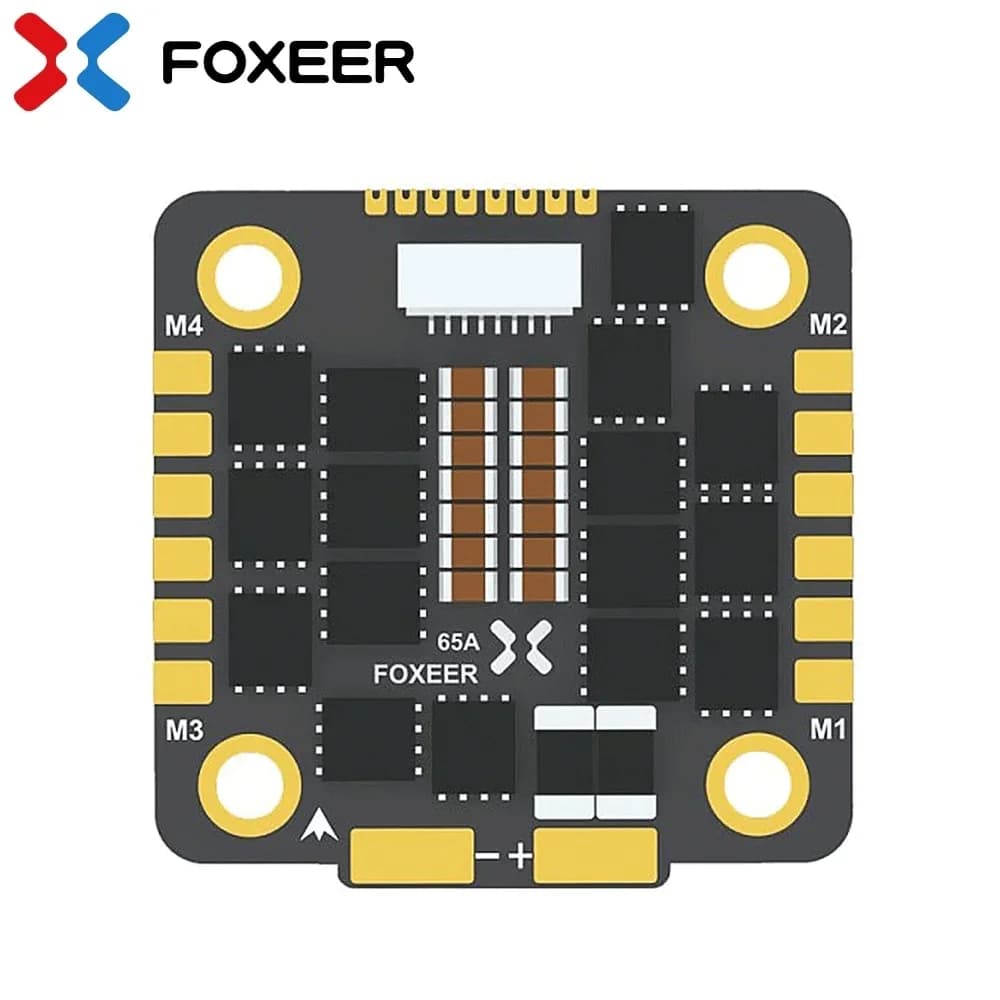 FOXEER Reaper F4 128K 65A ESC BLHeli32 4-en-1 Entrée Lipo 3-8S Signal DShot 150/ 300/ 600/ 1200/ Mul