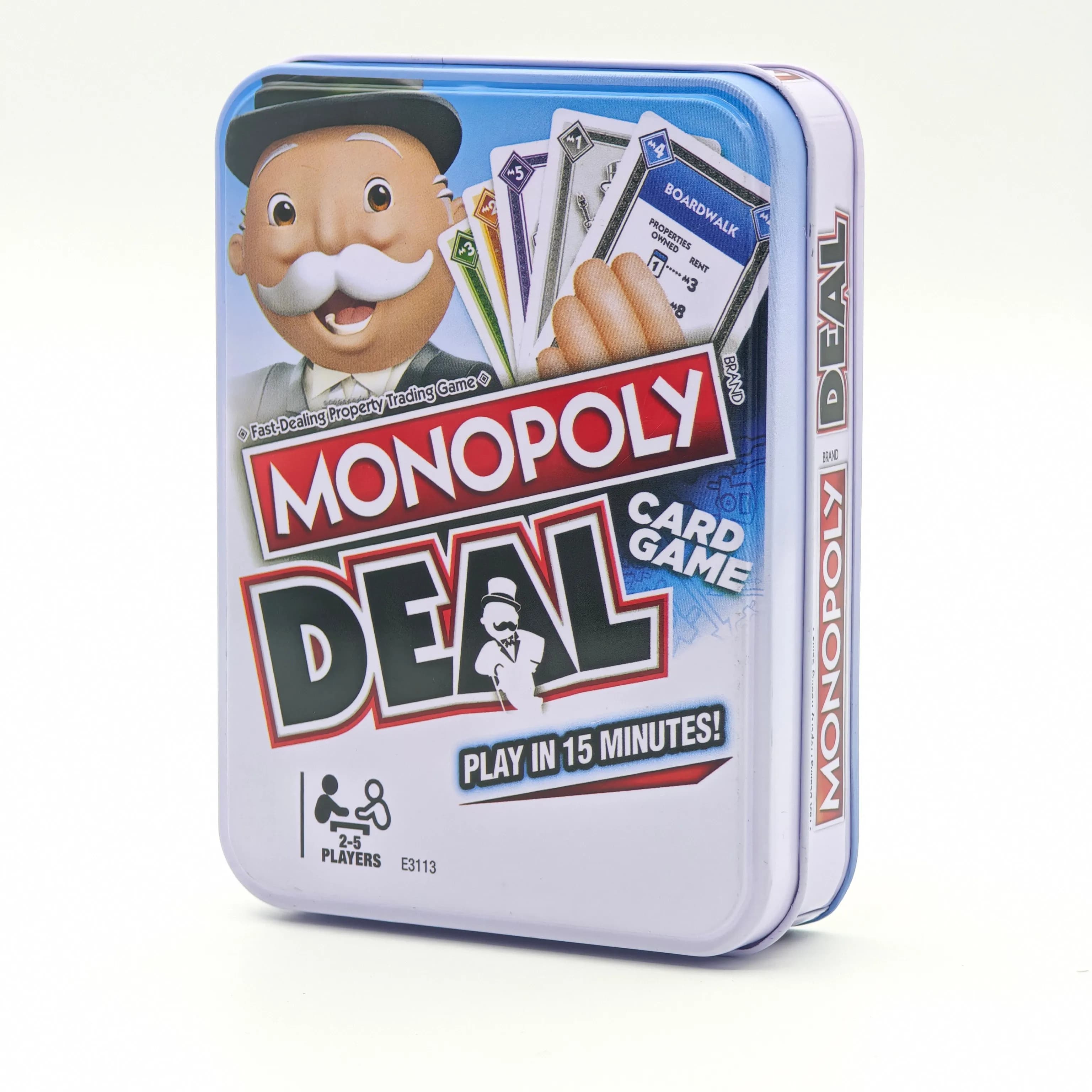 La version portable de "Monopoly" dans une boîte en métal est très stratégique et rapide à jouer. Co