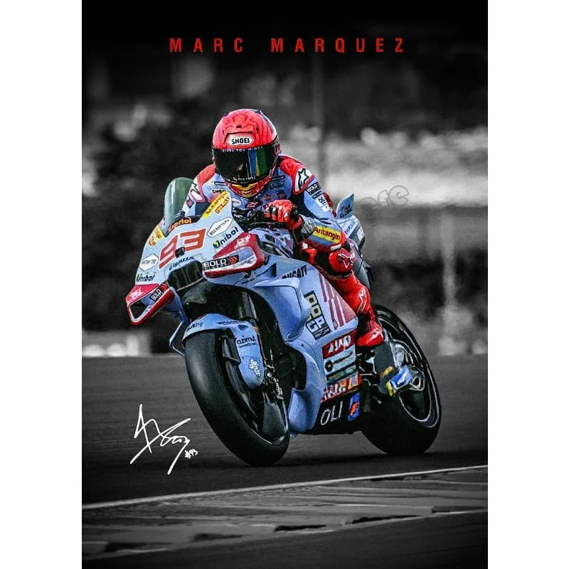 Affiche de sport automobile de course de moto moderne et célèbre, peinture sur toile imprimée, image