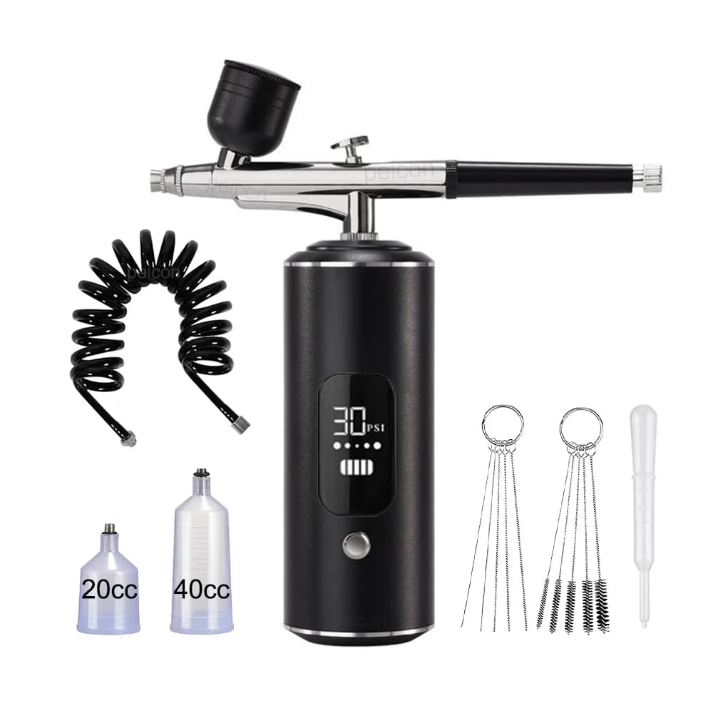 Aérographe avec compresseur Portable aérographe peinture Mini pistolet de pulvérisation pour peintur