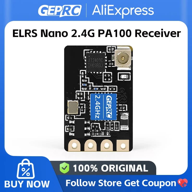 GEPRC-ELRS Characteri2.4 G PA100 Receiver ExpressLRS, 2.4G, 100mW, Accessory Parts, Base Quadcopter