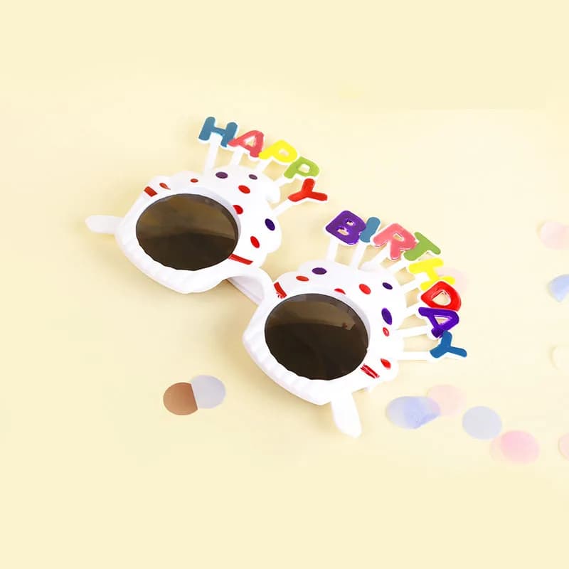 Lunettes d'anniversaire Design de gâteau, lunettes créatives, décoration joyeux anniversaire, access