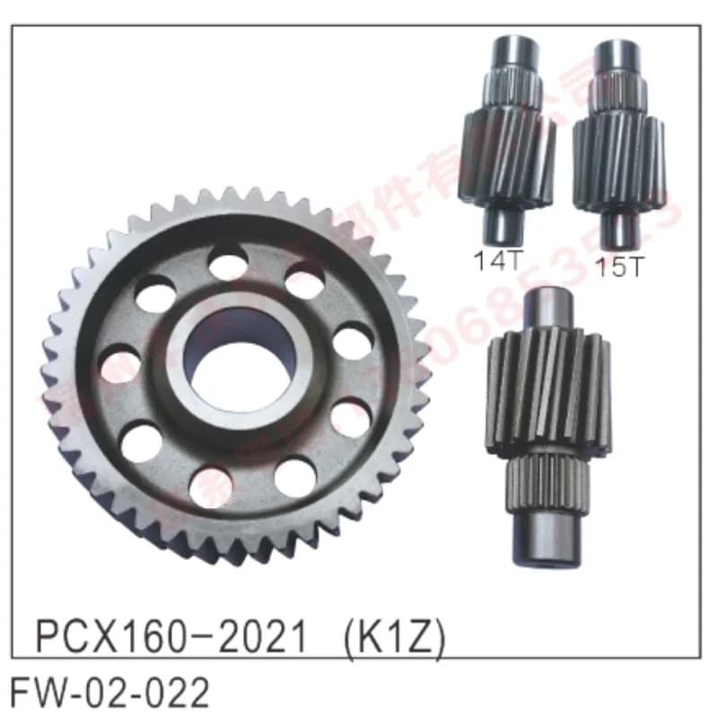 Engrenages d'Entraînement Secondaire et Final pour Scooter Honda Pcx 160, 15T/14T, Pcx160, Nouveauté